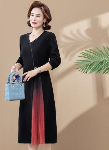 Midnight Elegance Mother's Dress