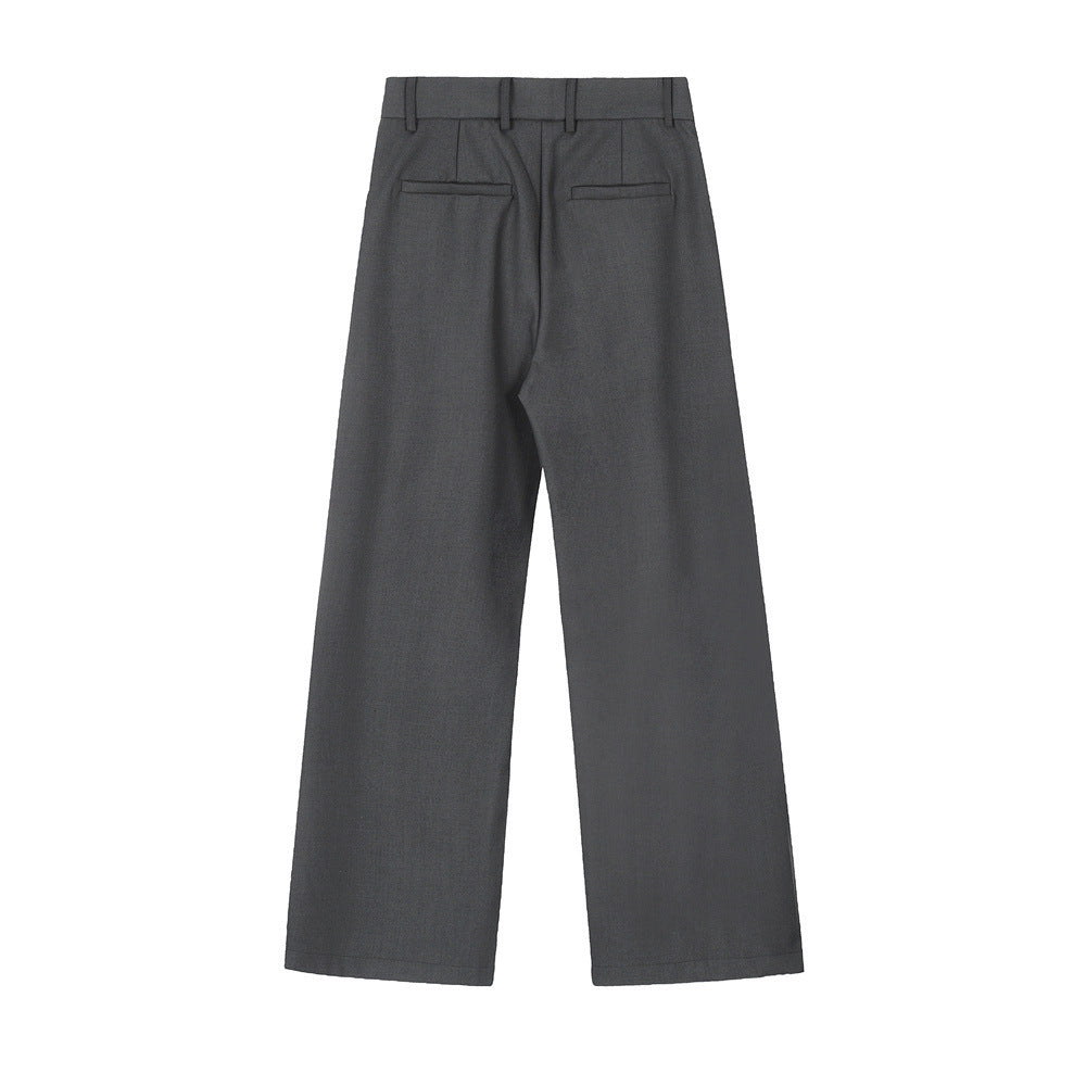 Bold Style Solid Color Suit Pants