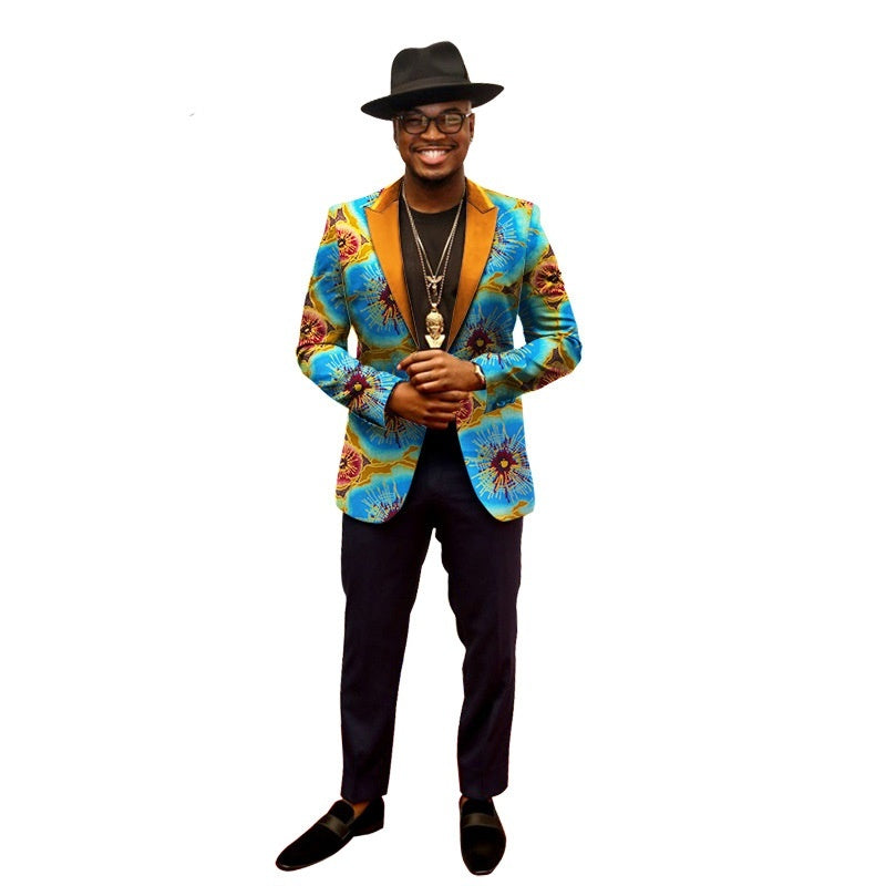 Patterned Elegance Blazer