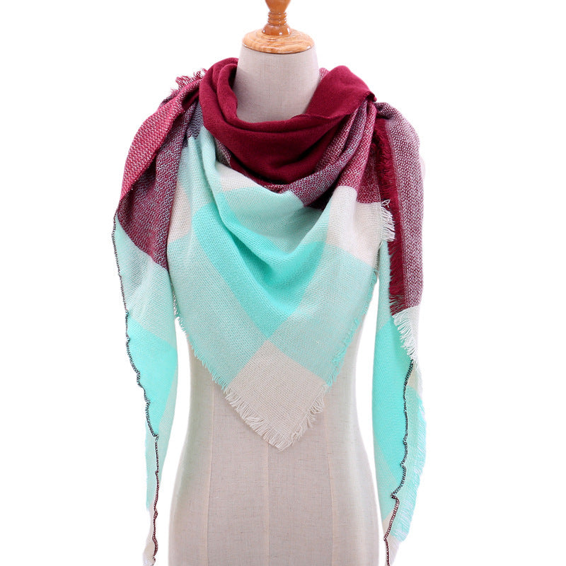 Autumn Plaid Cashmere Wrap