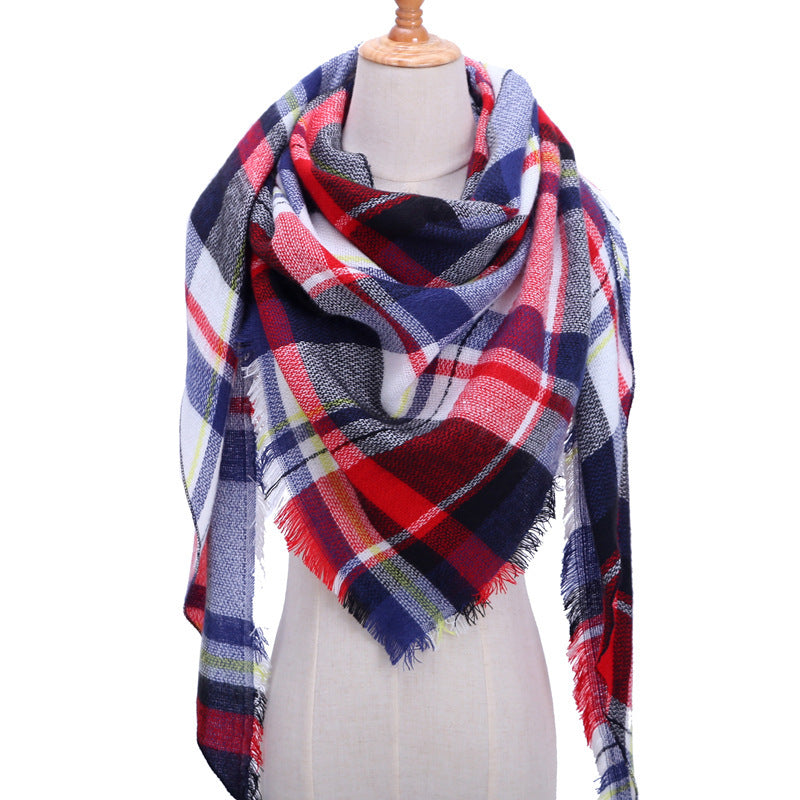 Autumn Plaid Cashmere Wrap