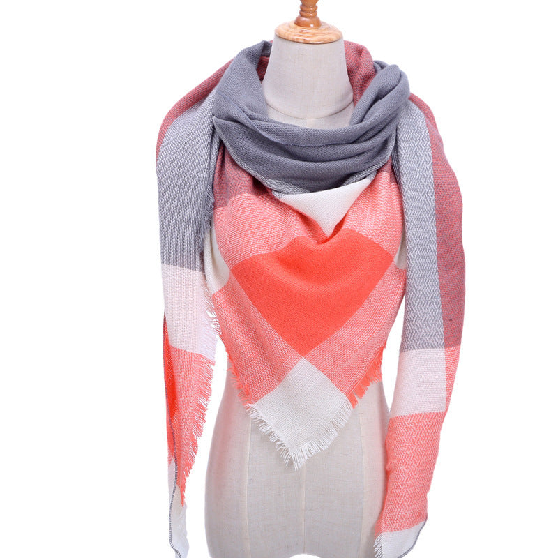 Autumn Plaid Cashmere Wrap