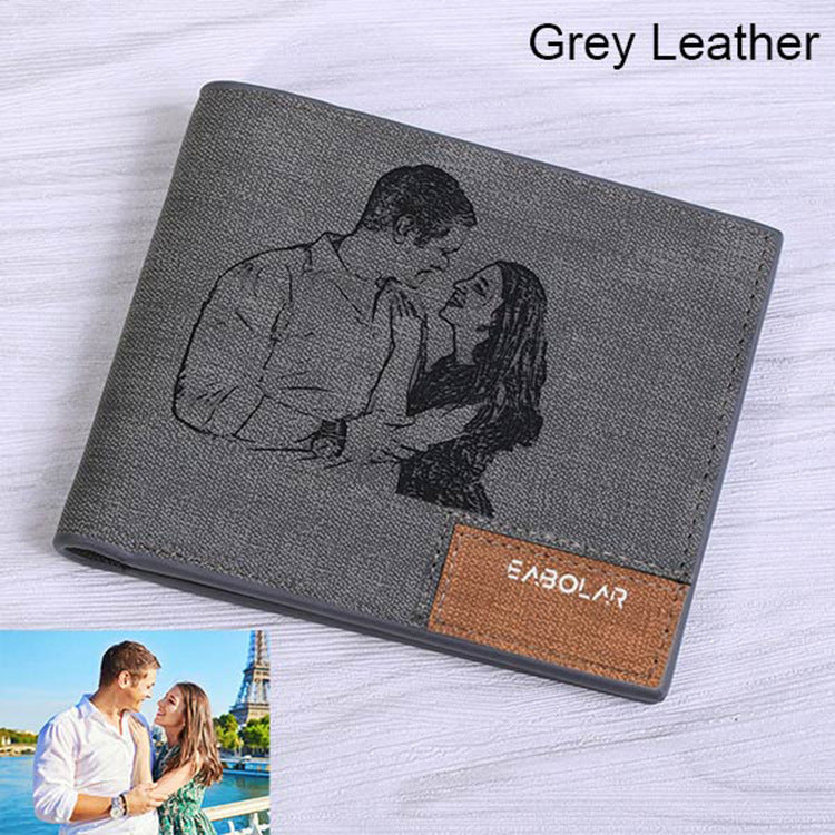 Engraved Short Wallet with Custom Design Sean Powell Apparel