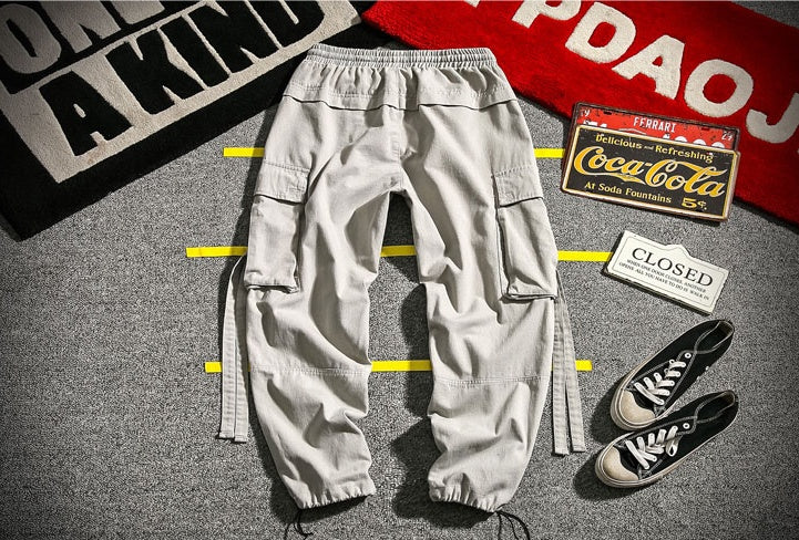 Urban Ribbon-Tie Cargo Trousers