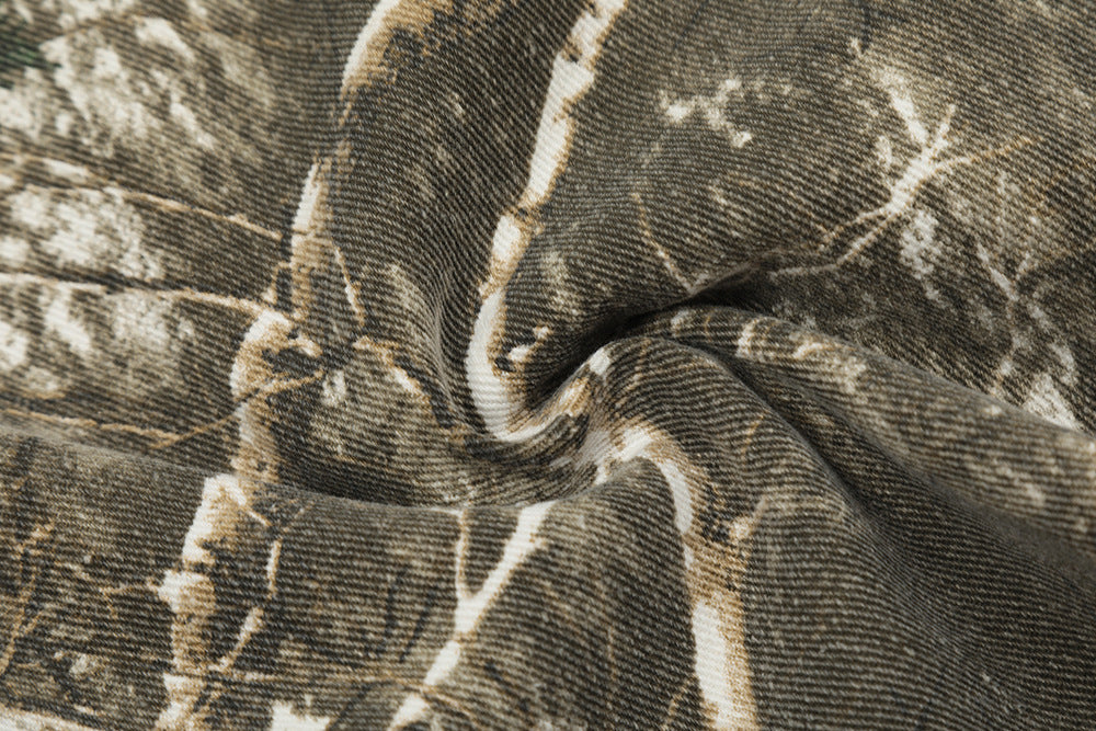 Leaves Camouflage Workwear Shorts Men