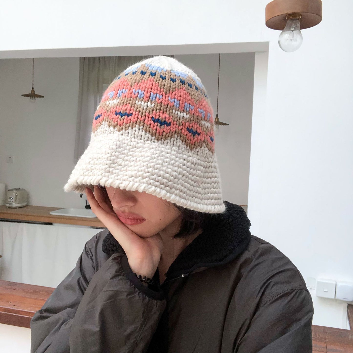 Outdoor Knitted Panama Bucket Hat