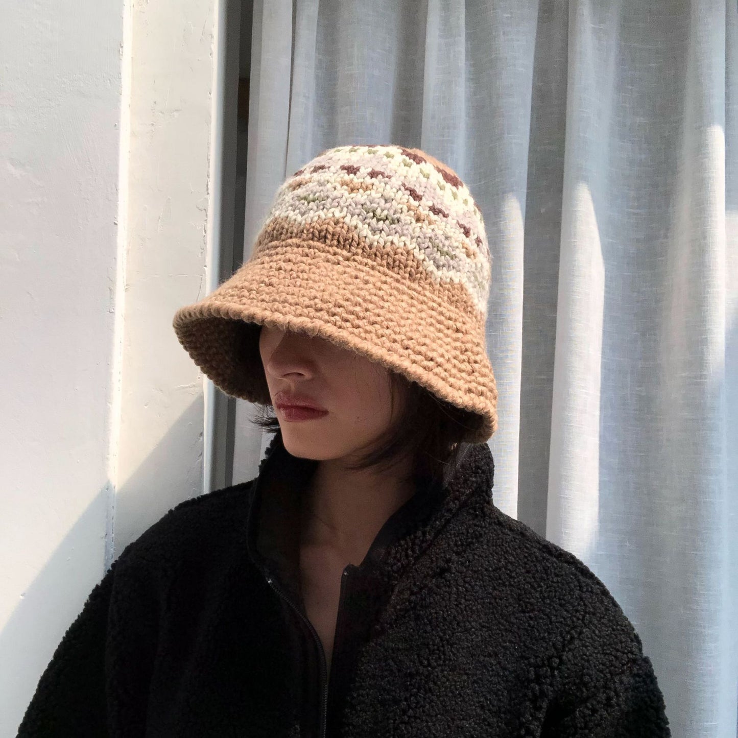 Outdoor Knitted Panama Bucket Hat