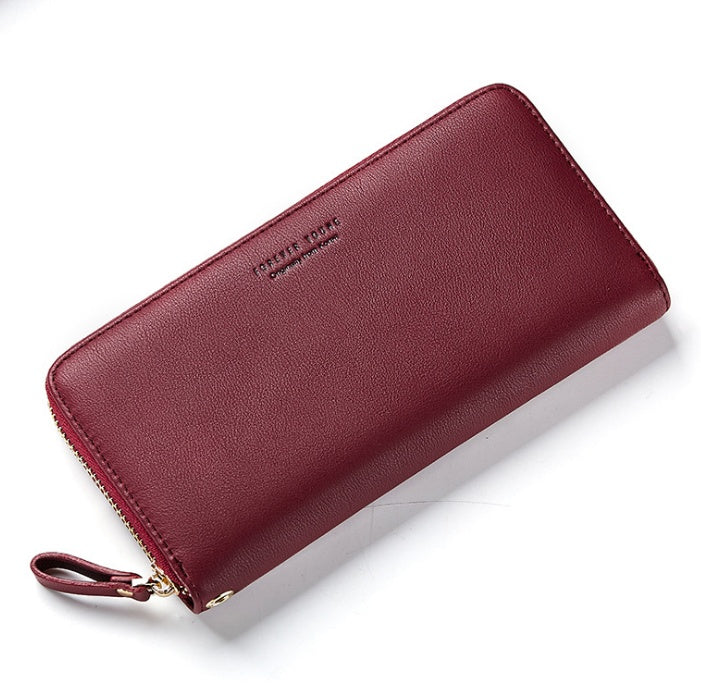Wesson autumn and winter new women's wallet simple fashion long zipper phone bag Korean version of the wild popular clutch bag Sean Powell Apparel