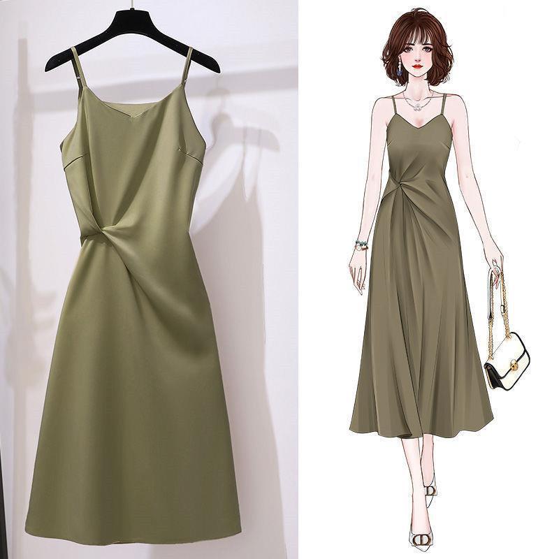 Green Delight Suspender Dress