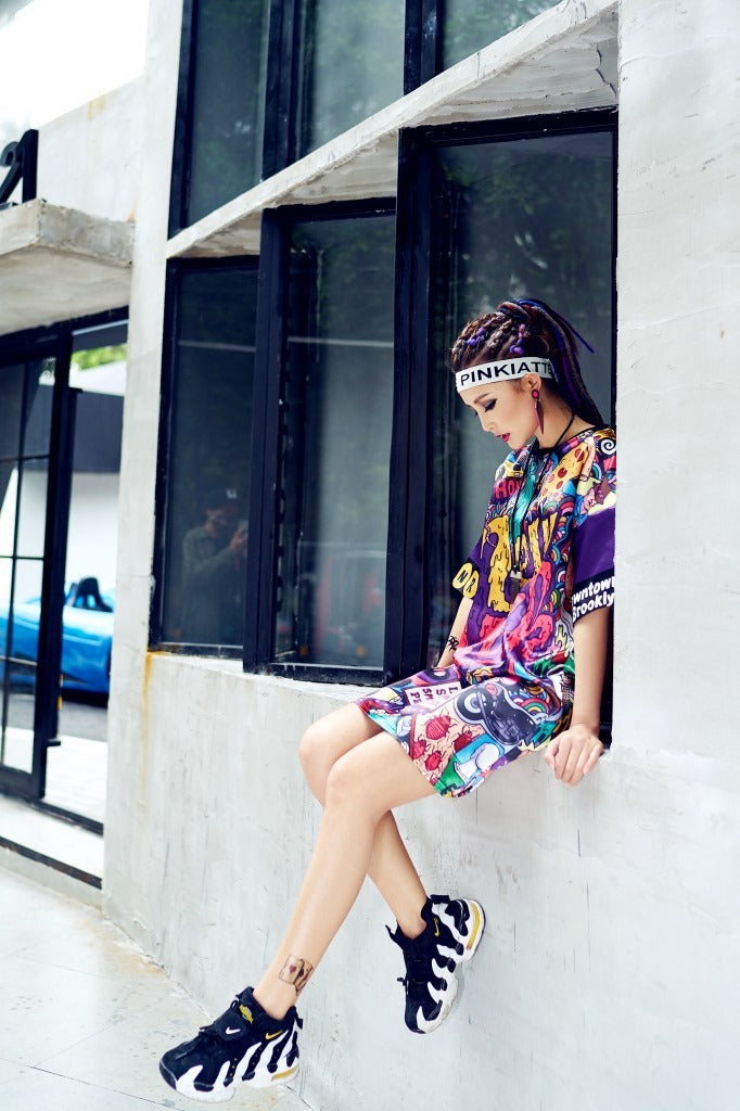Graffiti Groove T-shirt Dress Sean Powell Apparel