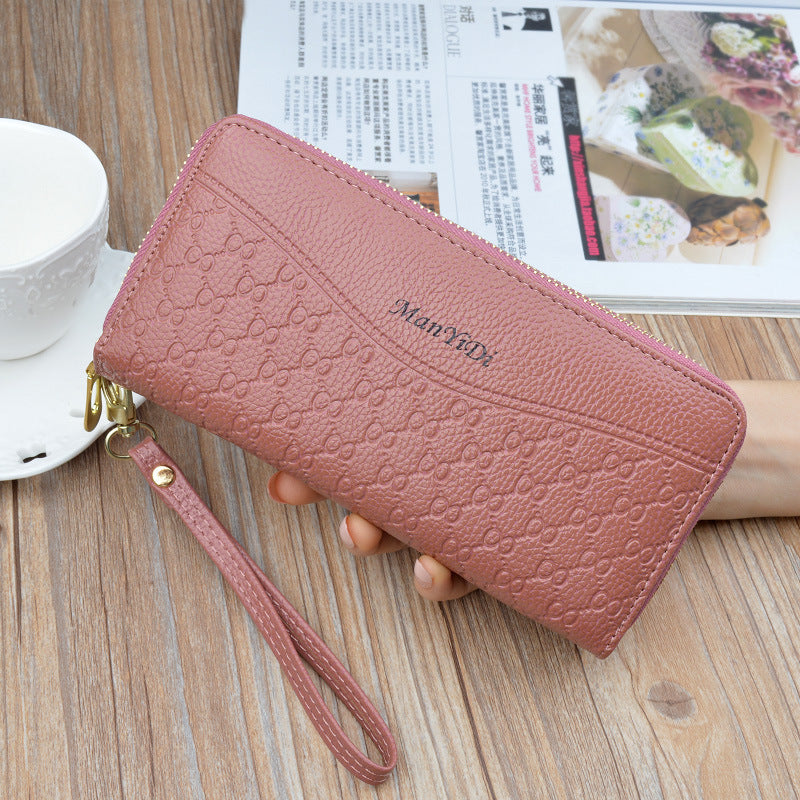 Ladies Long Large-capacity Double Zipper Wallet