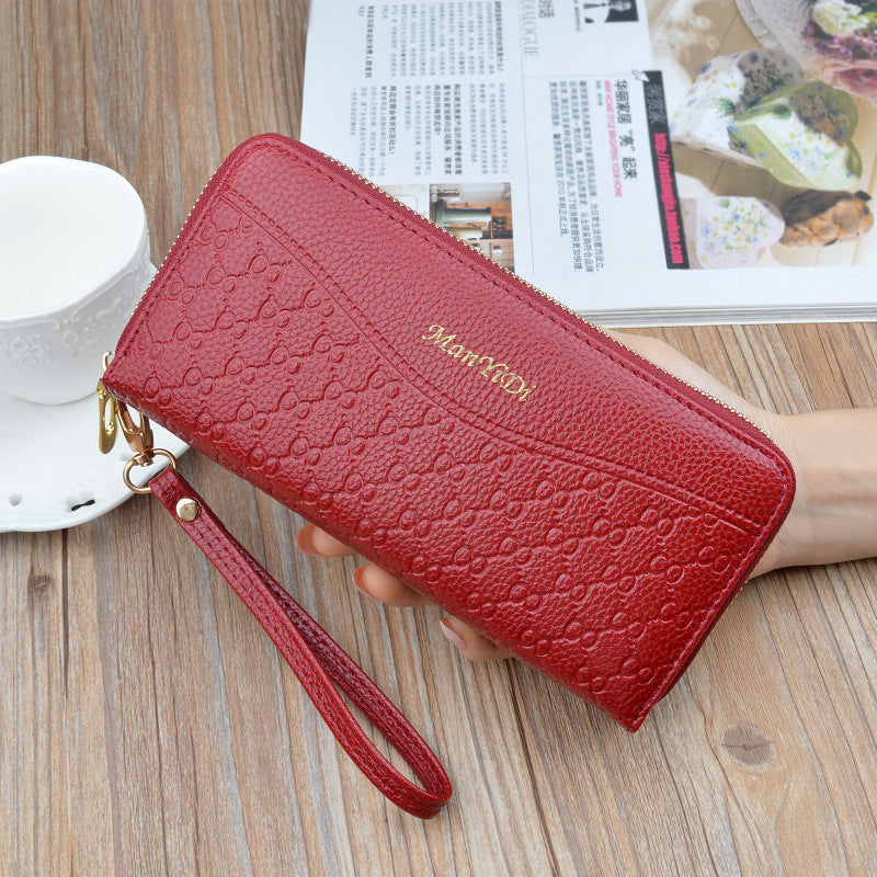 Ladies Long Large-capacity Double Zipper Wallet