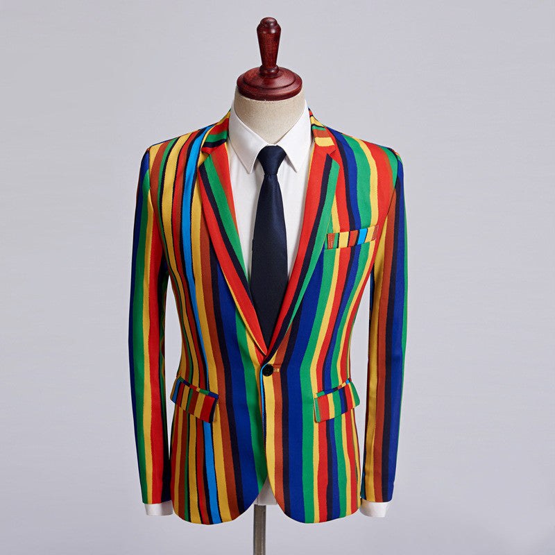 Euro Trend Casual Print Blazer