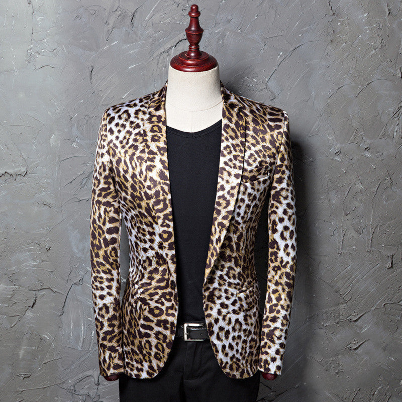 Euro Trend Casual Print Blazer