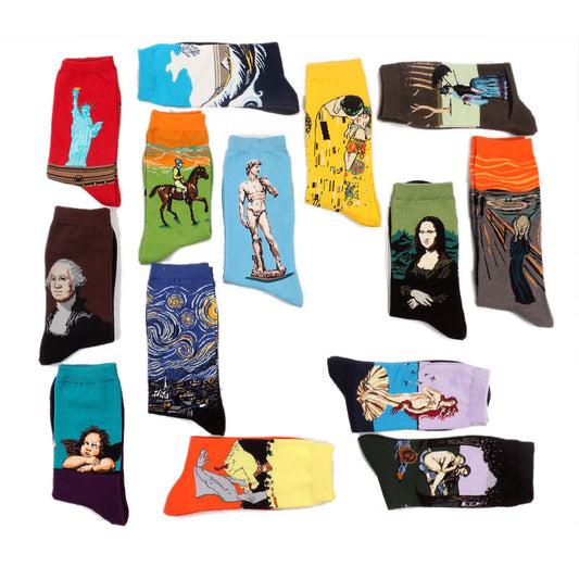 Artistic Retro Men's Socks – Famous Painting Collection