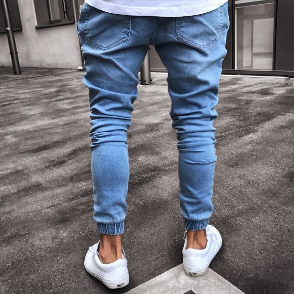 Jeans Men's Explosive Fashion Light Blue Skinny Sean Powell Apparel