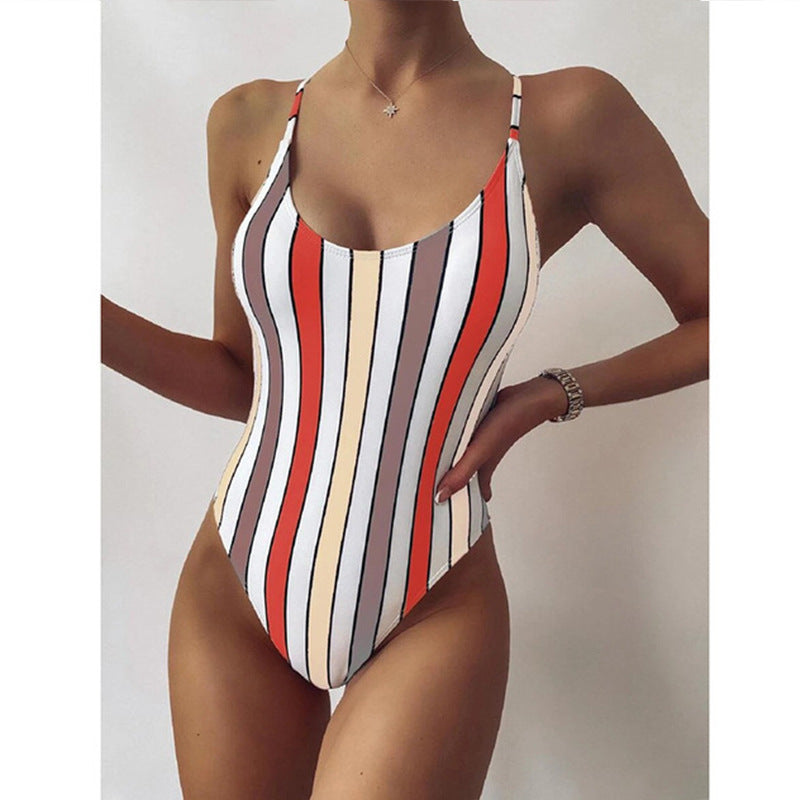 Color wave Chic: One-Piece Swimsuit Sean Powell Apparel