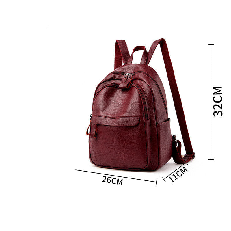 Version Of The Versatile Soft Leather Bag Simple Fashion Backpack Sean Powell Apparel