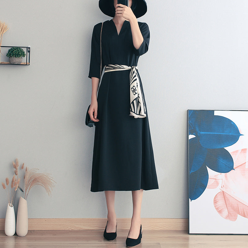 Vintage Grace Black Summer Gown