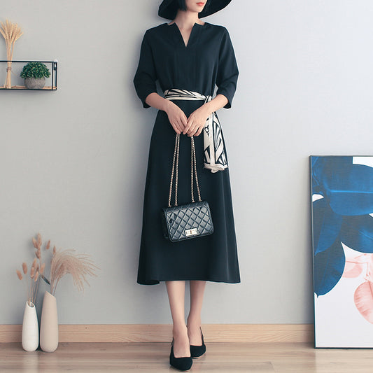 Vintage Grace Black Summer Gown