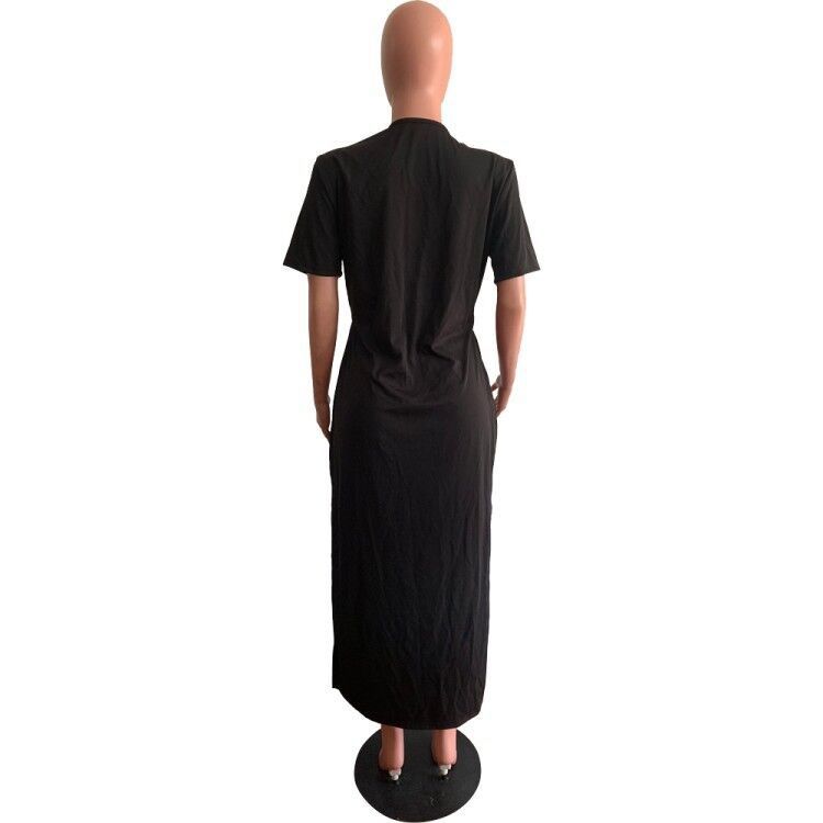 Trendy Letter Print Plus Size Blouse – Casual Short Sleeve Suit