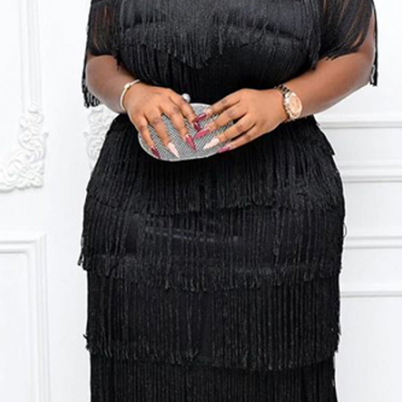 Sassy Mesh Allure Plus Dress