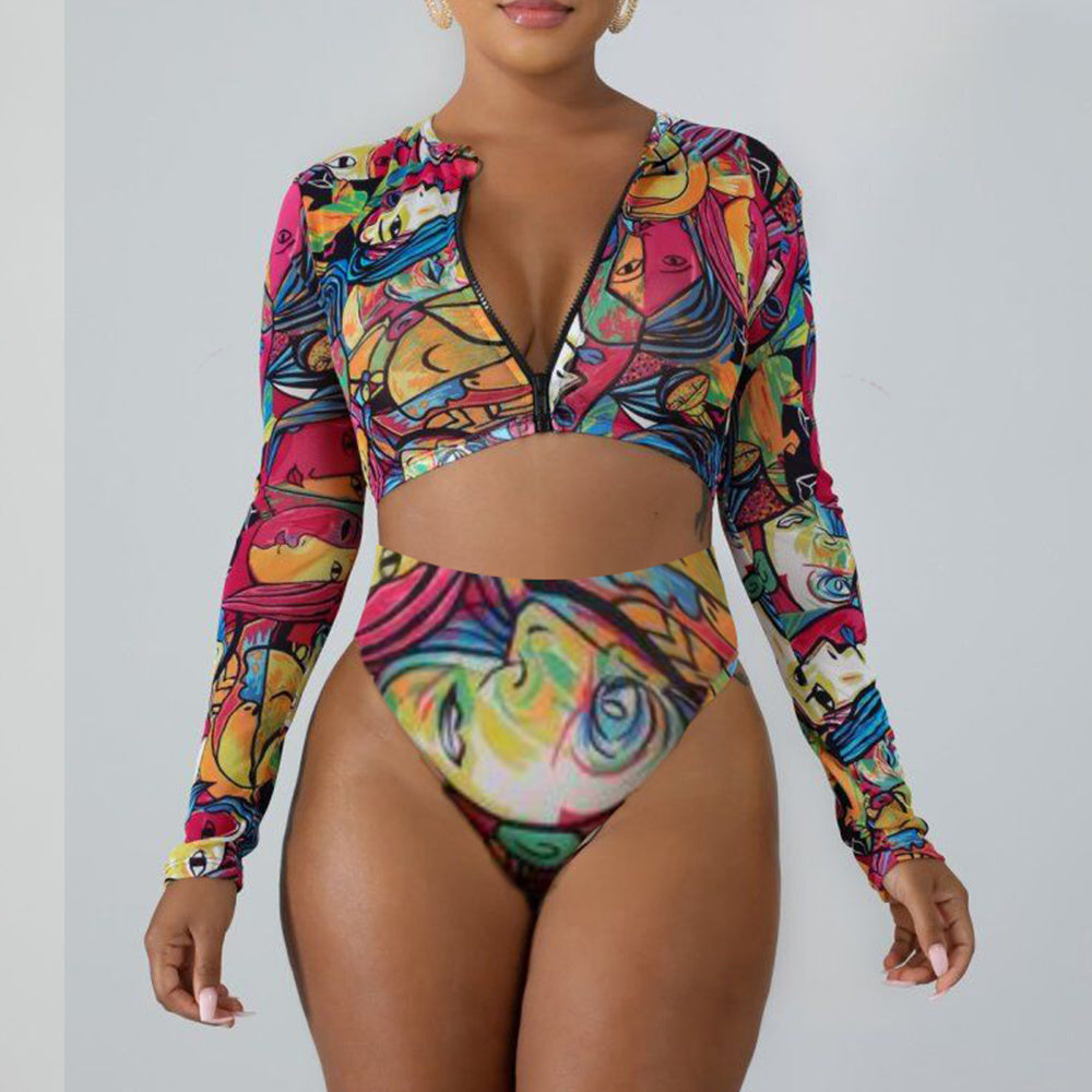 Wave Rider: Long Sleeve Surf Bikini Sean Powell Apparel