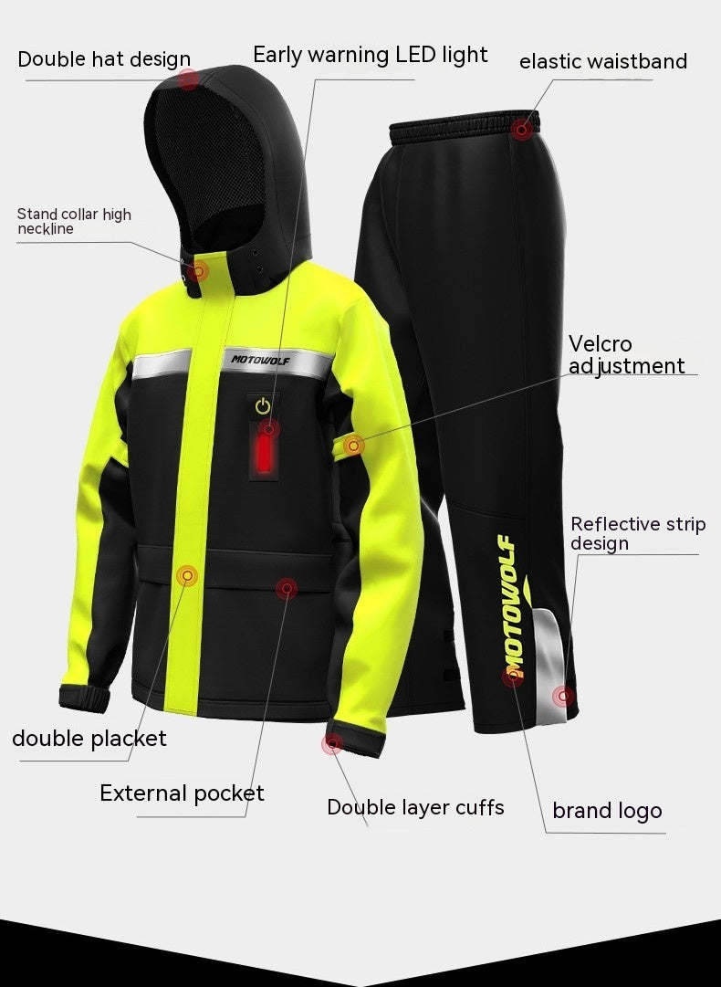 Motorcycle Split Raincoat Suit Outdoor Riding