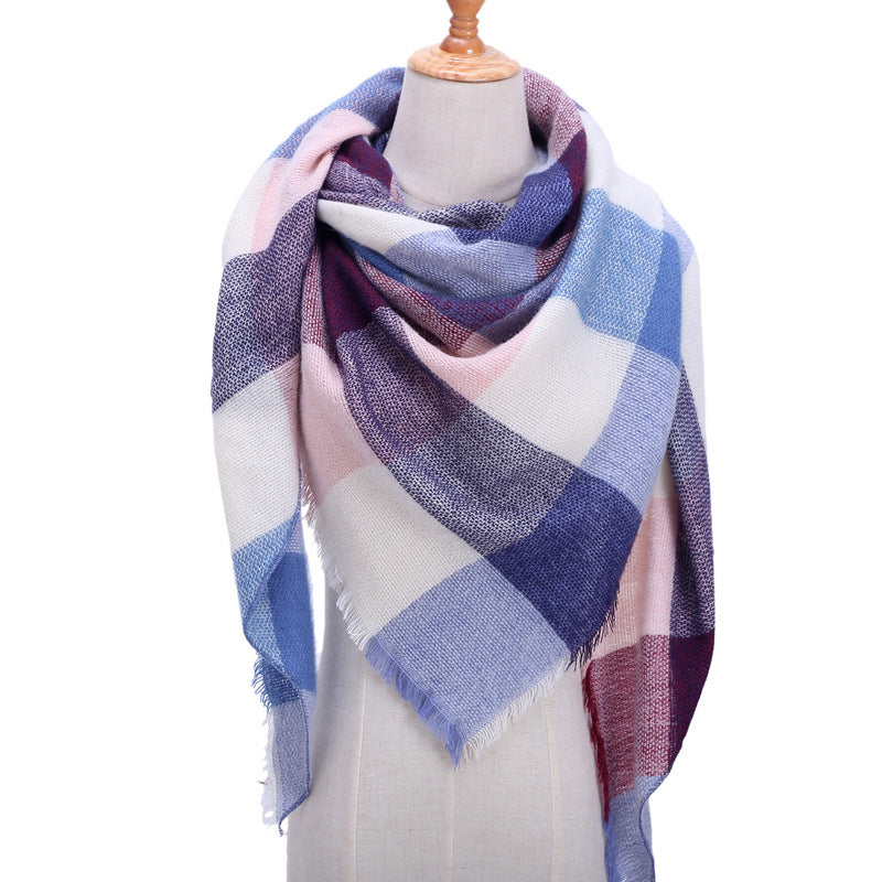 Autumn Plaid Cashmere Wrap