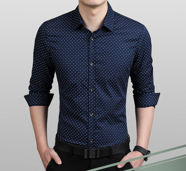 Slim Fit Polka Dot Men’s Shirt