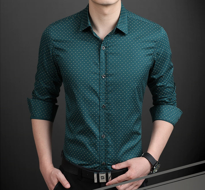 Slim Fit Polka Dot Men’s Shirt