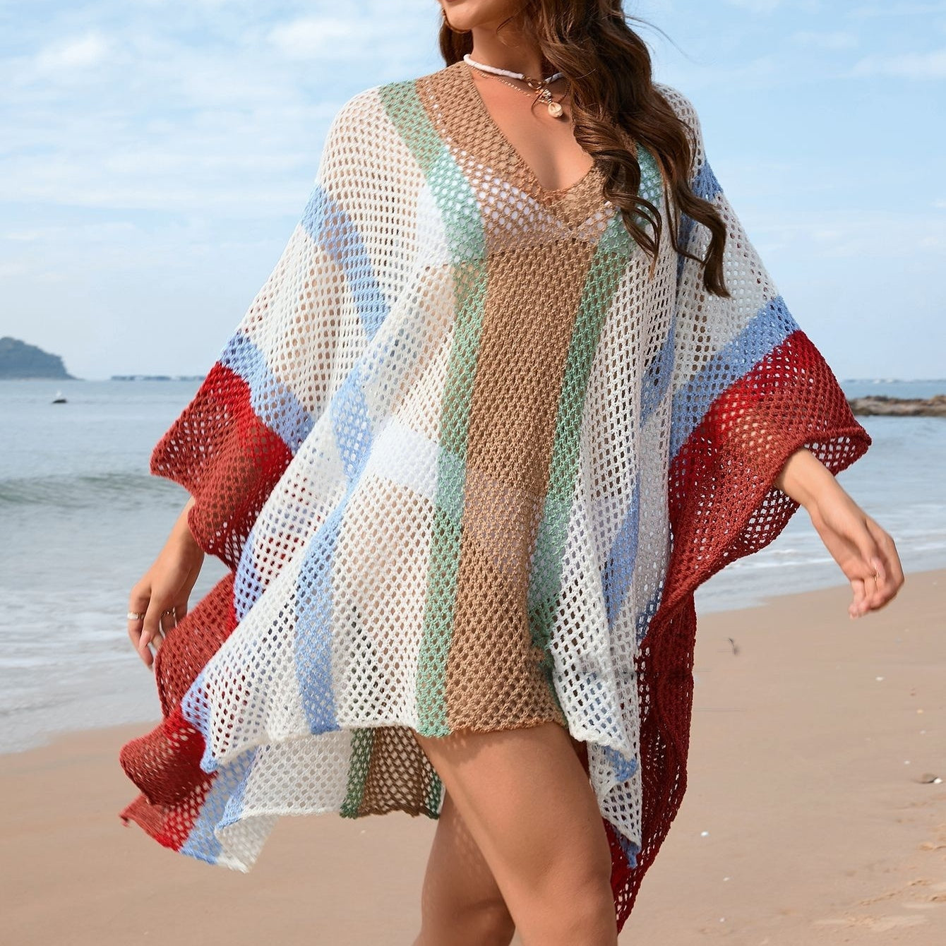 Tropical Vibes Plus-Size Bikini Blouse Sean Powell Apparel