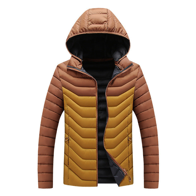 Hooded Padded Winter Jacket Slim Fit Imitation Down Padded Jacket Thick Mens Autumn And Winter Sean Powell Apparel
