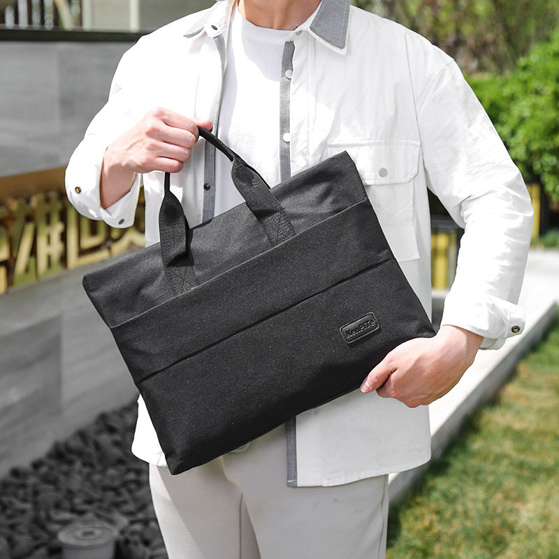 Mens Fashion Casual Solid Color Handbag Briefcase