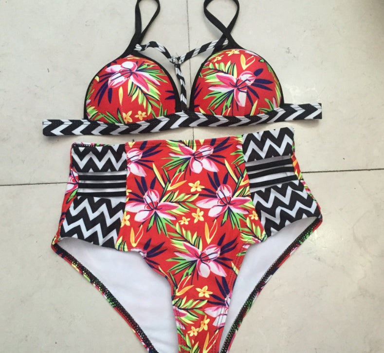 Color Pop: Multicolor High Waist Bikini Sean Powell Apparel