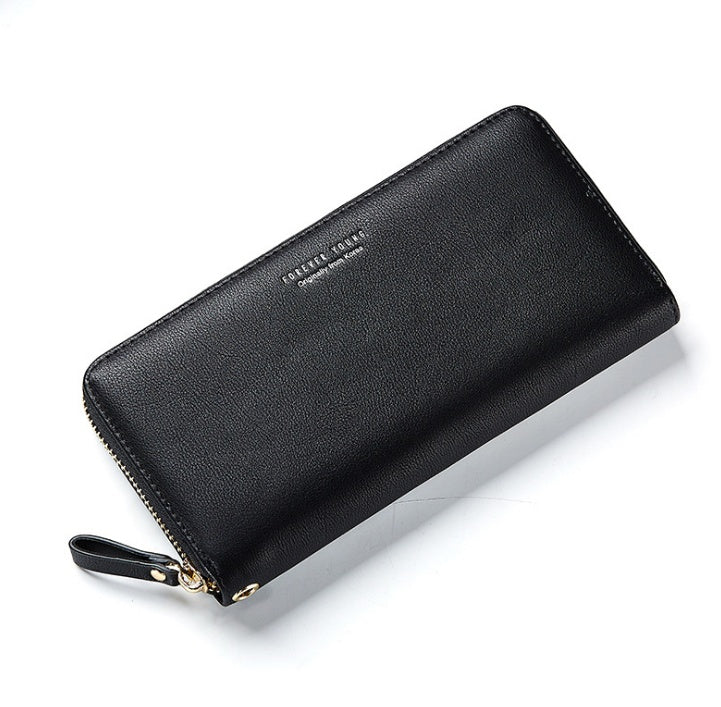 Wesson autumn and winter new women's wallet simple fashion long zipper phone bag Korean version of the wild popular clutch bag