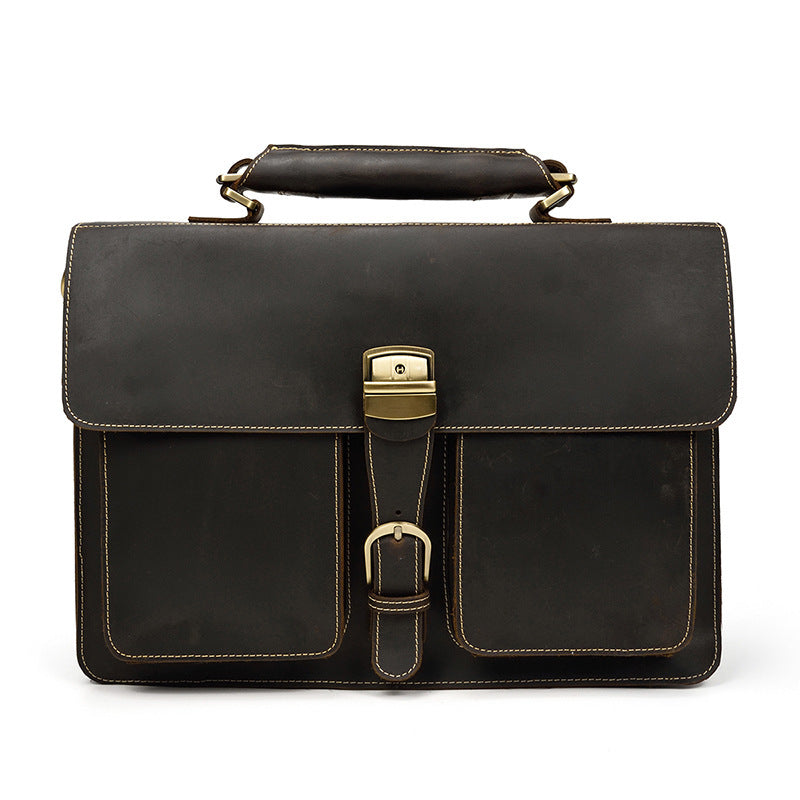 Men's leather briefcase Sean Powell Apparel