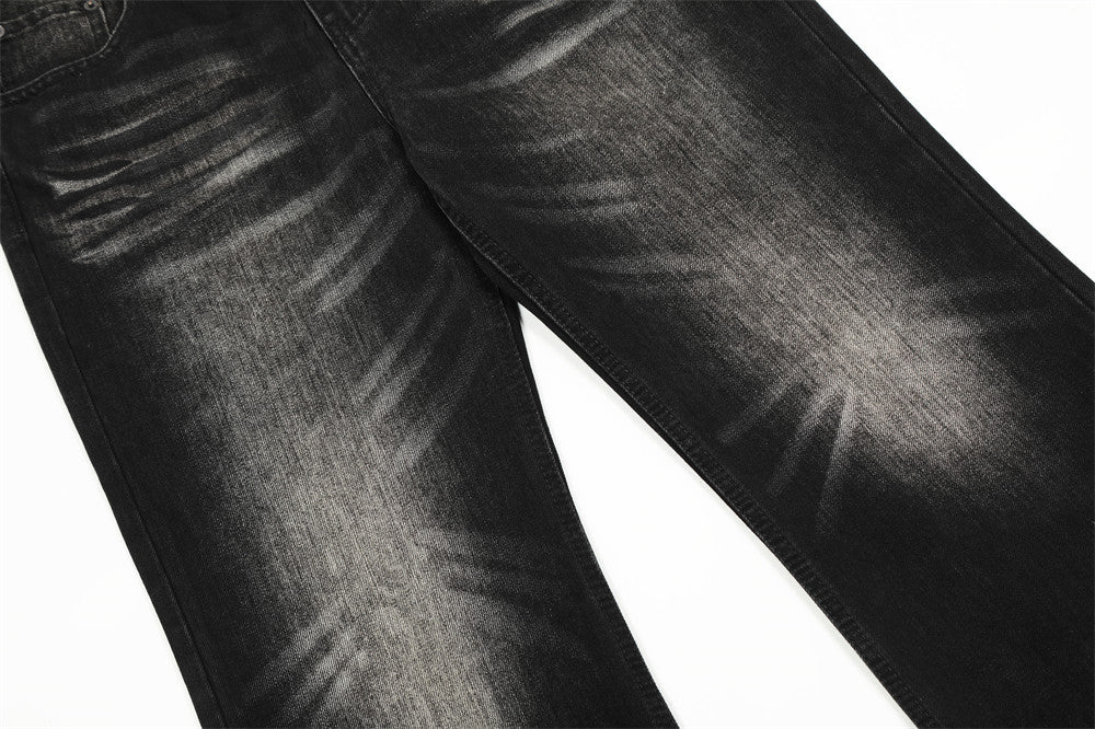 Men’s Washed White Bootcut Denim Jeans