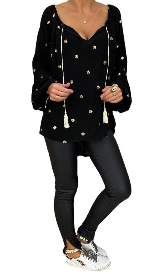 Bold Charm Irregular Print Plus-Size Top