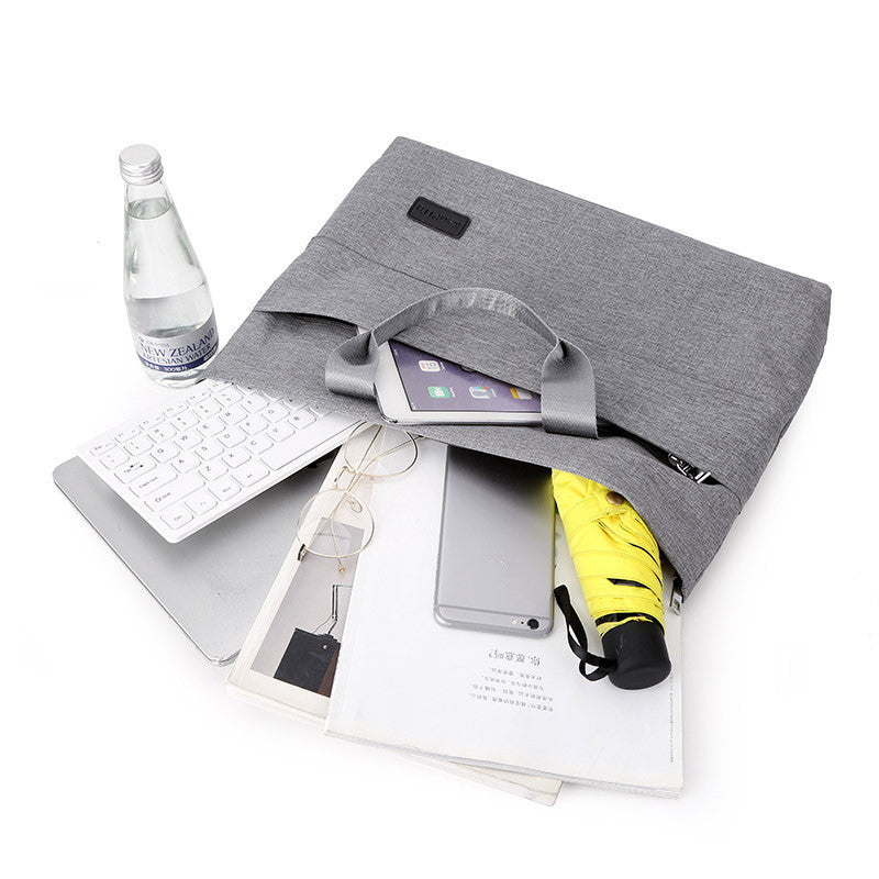 Mens Fashion Casual Solid Color Handbag Briefcase