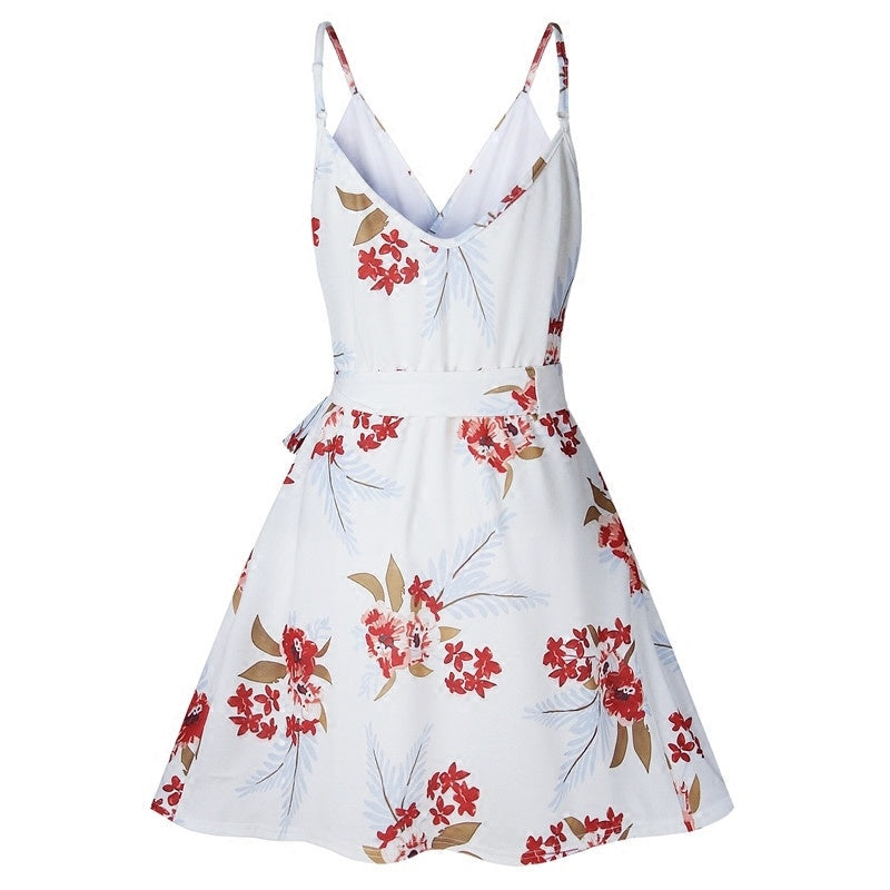 Sunset Vibes Backless Sling Dress