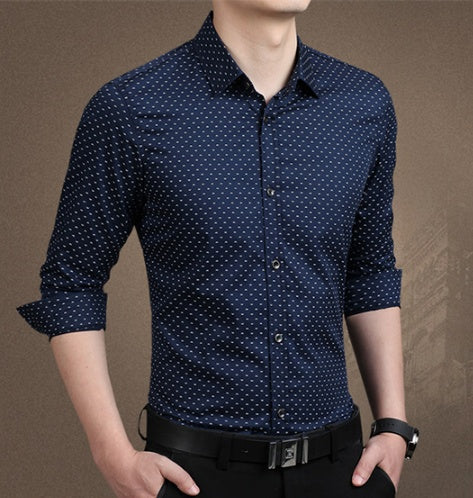 Slim Fit Polka Dot Men’s Shirt