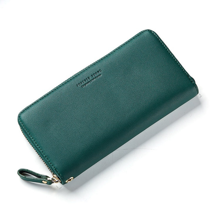 Wesson autumn and winter new women's wallet simple fashion long zipper phone bag Korean version of the wild popular clutch bag