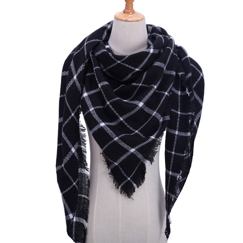 Autumn Plaid Cashmere Wrap