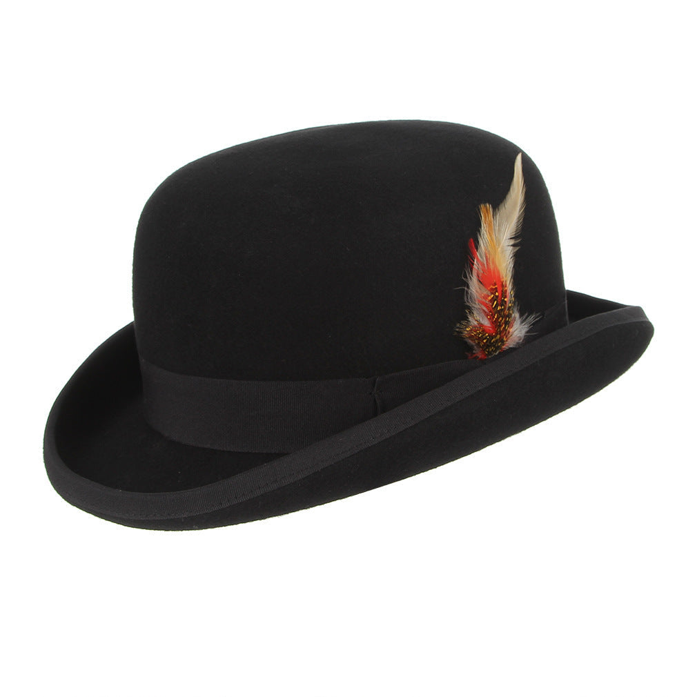 Feathered Crown Bowler Hat Sean Powell Apparel