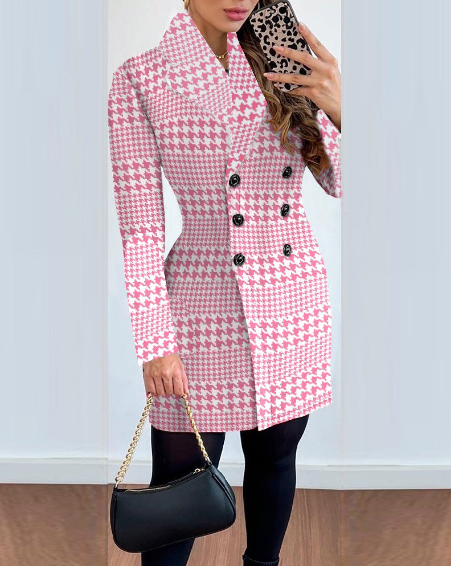 Elegant Long-Sleeved Collar Coat