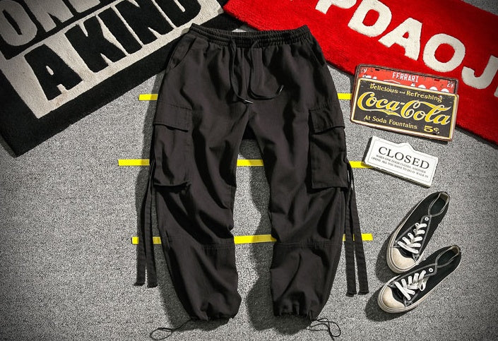 Urban Ribbon-Tie Cargo Trousers