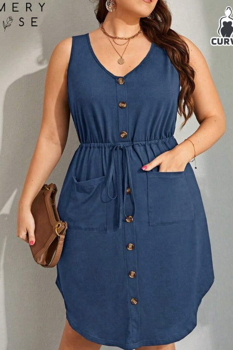 Sunny Ease Drawstring Dress