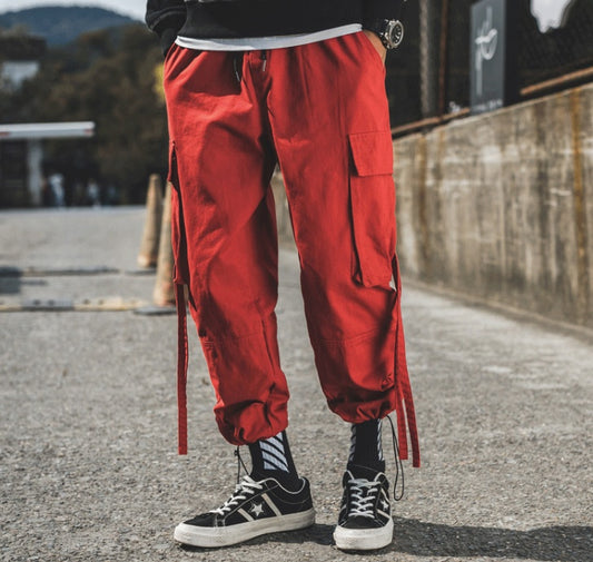 Urban Ribbon-Tie Cargo Trousers
