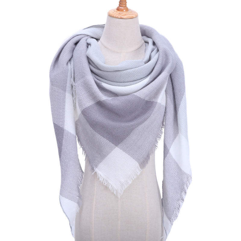 Autumn Plaid Cashmere Wrap